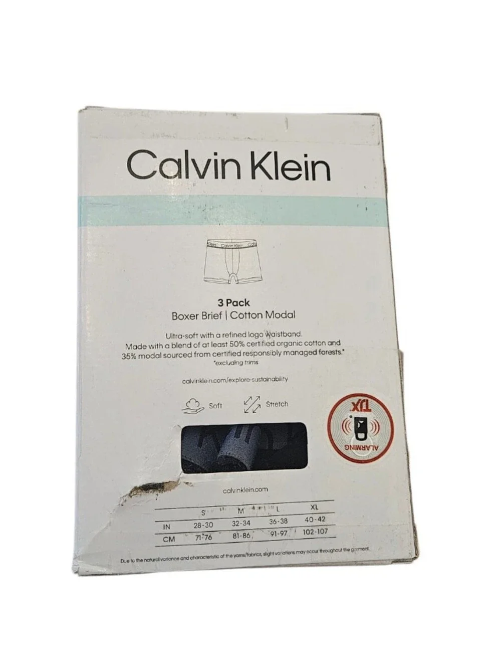 Calvin Klein Cotton Modal Boxer Briefs - Gray Pack NEW Mens XL